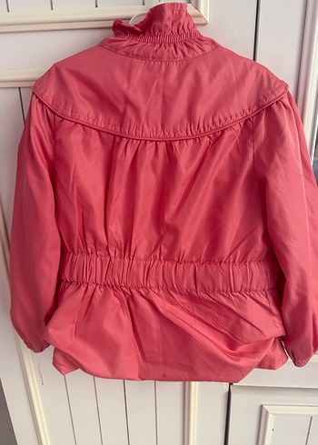 Kız Çocuk Pembe Fermuarlı Yağmurluk - Görsel 2