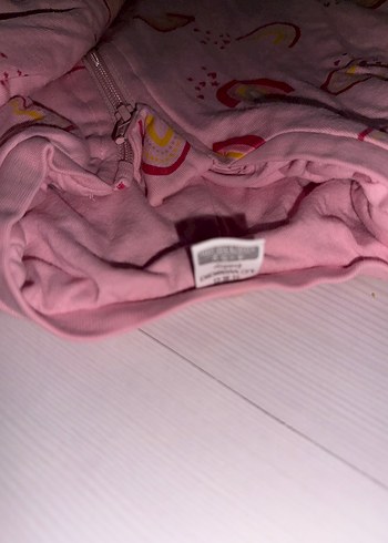 Fermuarlı Pembe Bebek Kız uyku tulumu - Görsel 2