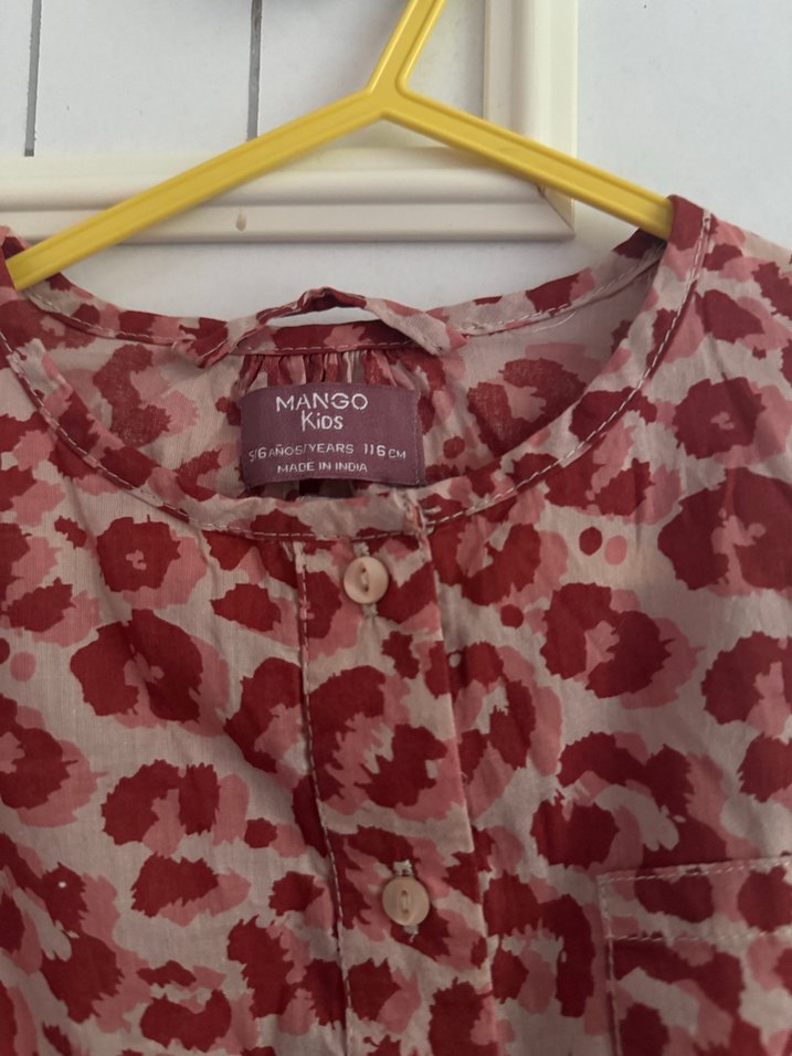 Bordo Desenli Bohem kız çocuk elbise - Görsel 4