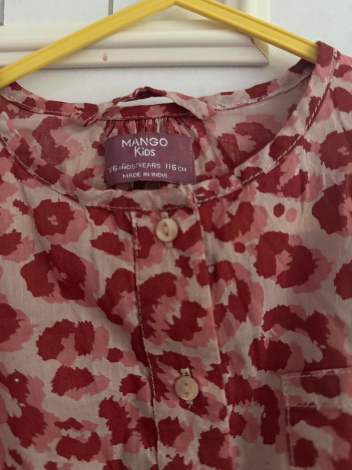 Bordo Desenli Bohem kız çocuk elbise - Görsel 3