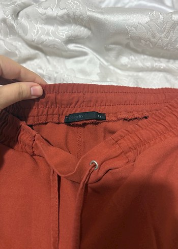 Kadın Parlak Kahverengi Rahat Kesim Pantolon - Görsel 2