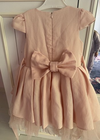 Pembe Nakışlı Kolsuz Kız Elbisesi - Görsel 4