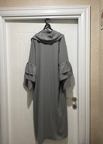 Gri Uzun Kadın Salaş Robe - Görsel 5