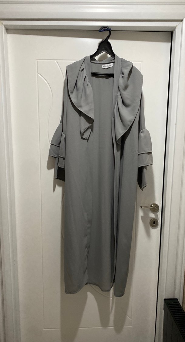 Gri Uzun Kadın Salaş Robe - Görsel 2