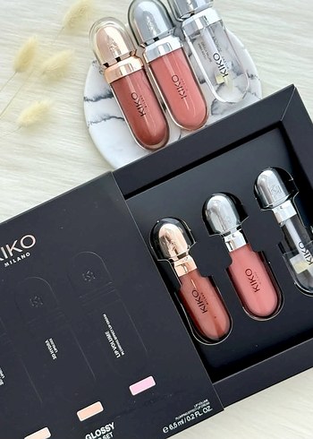 KIKO Milano 3'lü  Parlak Likit Ruj Seti - Pembe Tonlar - Görsel 2