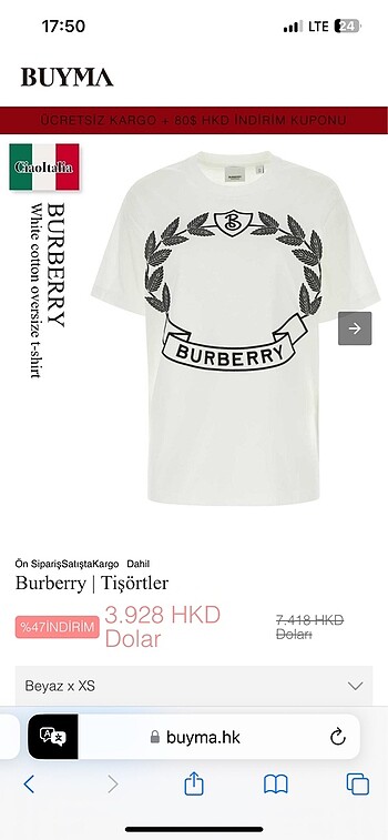 Burberry bayan tişörtü