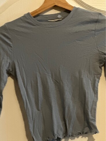 Yarı transparan uzun kullu ince crop top - Görsel 3