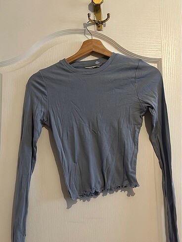 Yarı transparan uzun kullu ince crop top - Görsel 4