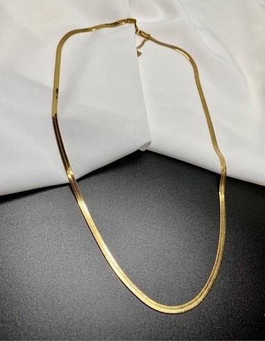 Çelik İtalyan Kolye Gold 60 Cm