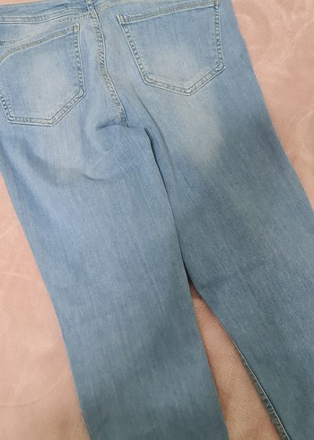 32 Beden Kadın Mavi Midi Boy Denim Jean