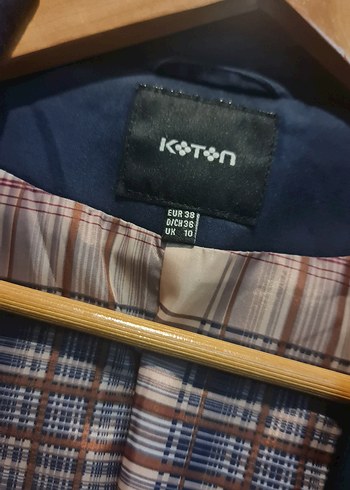 Koton Lacivert Düğmeli Kadın Trençkot