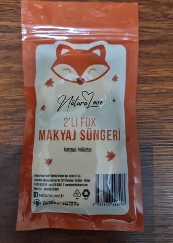 Tilki Desenli Makyaj Süngeri 2'li - Görsel 2