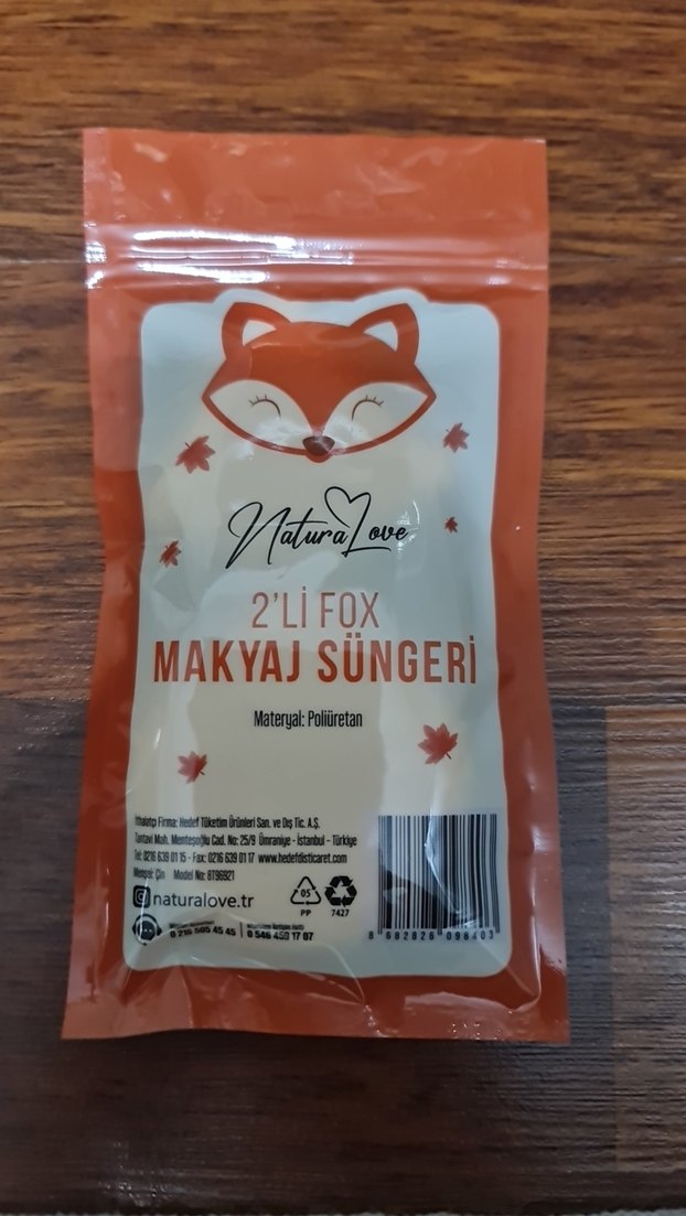 Tilki Desenli Makyaj Süngeri 2'li - Görsel 2