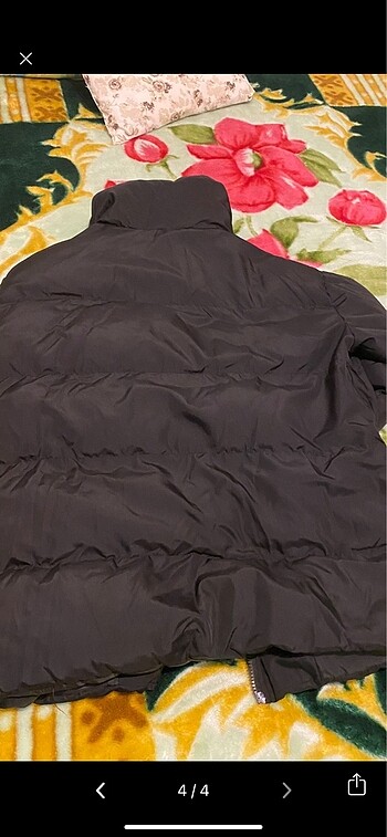 s Beden siyah Renk Oversize şişme mont