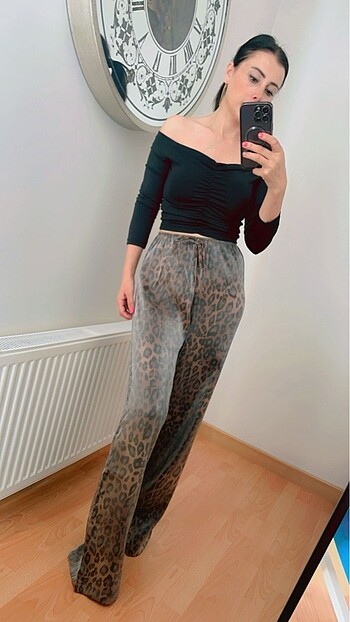 Leopar desen pantolon bedenler s m l