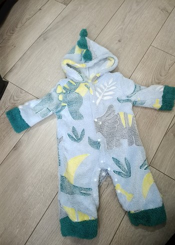 Kışlık Desenli  Bebek Tulum 3-6 ay - Görsel 2