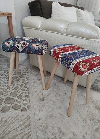 Osmanlı kilim Tabure, Tabure, Kumaş Tabure, Puf Tabure