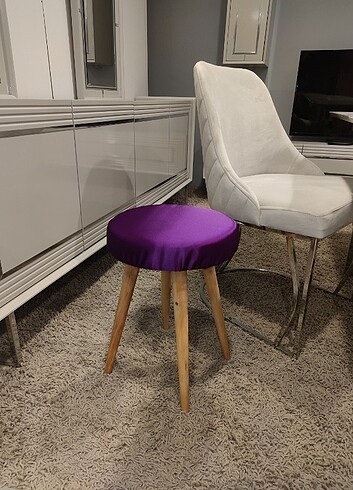 Puf Tabure, Makyaj Sandalyesi, Sünger Tabure - Görsel 4