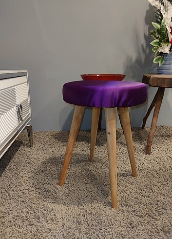 Puf Tabure, Makyaj Sandalyesi, Sünger Tabure - Görsel 8