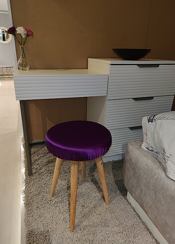 Puf Tabure, Makyaj Sandalyesi, Sünger Tabure - Görsel 9