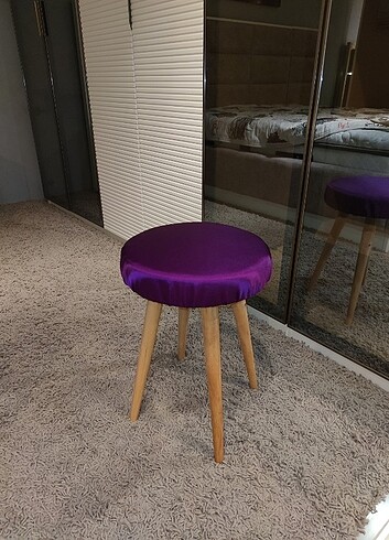 Puf Tabure, Makyaj Sandalyesi, Sünger Tabure - Görsel 12