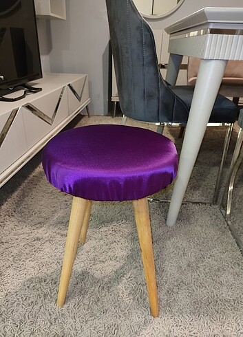 Puf Tabure, Makyaj Sandalyesi, Sünger Tabure - Görsel 13