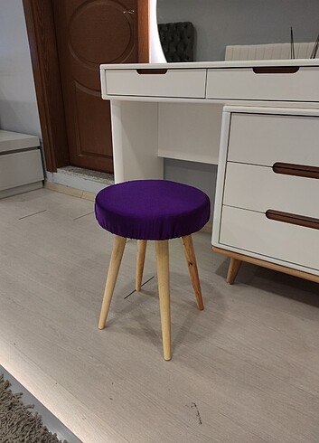 Puf Tabure, Makyaj Sandalyesi, Sünger Tabure - Görsel 15