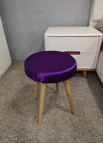 Puf Tabure, Makyaj Sandalyesi, Sünger Tabure - Görsel 16