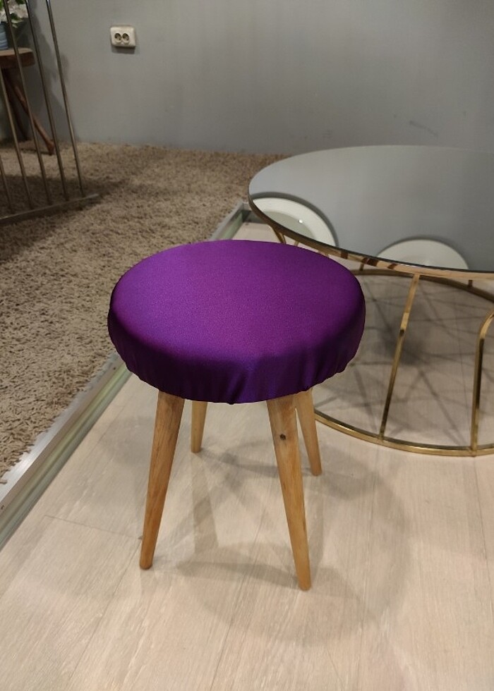 Puf Tabure, Makyaj Sandalyesi, Sünger Tabure - Görsel 3