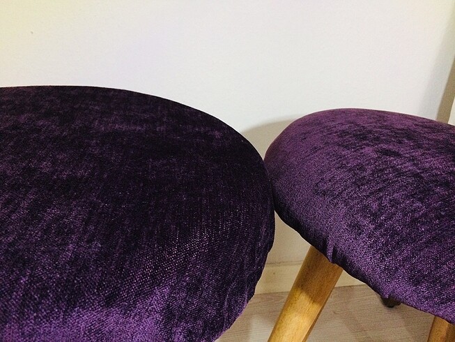 Makyaj Sandalyesi, Puf Tabure, Tabure Lacivert - Görsel 6