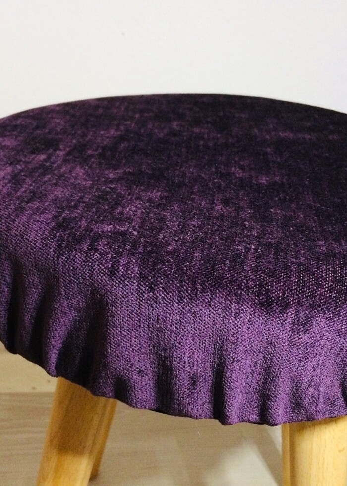 Makyaj Sandalyesi, Puf Tabure, Tabure Lacivert - Görsel 2