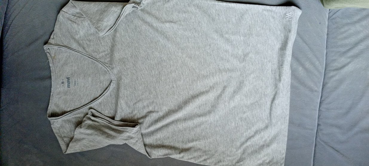 Gri Erkek Tshirt Mavi Orjinal - Görsel 4