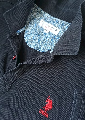 US Polo Assn. Siyah Erkek Polo Tişört - Görsel 2