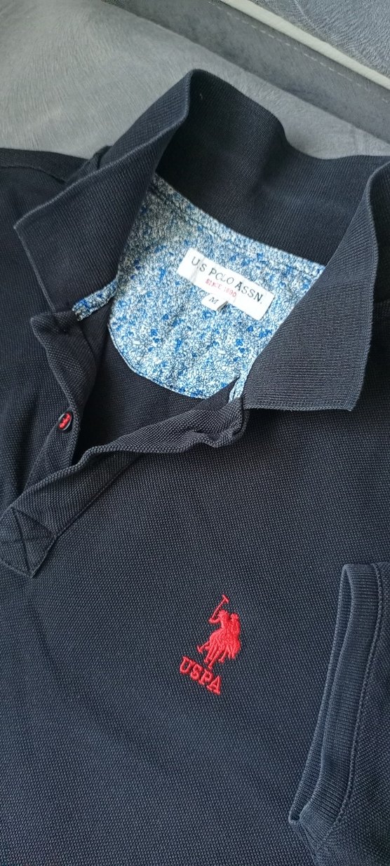 US Polo Assn. Siyah Erkek Polo Tişört - Görsel 2