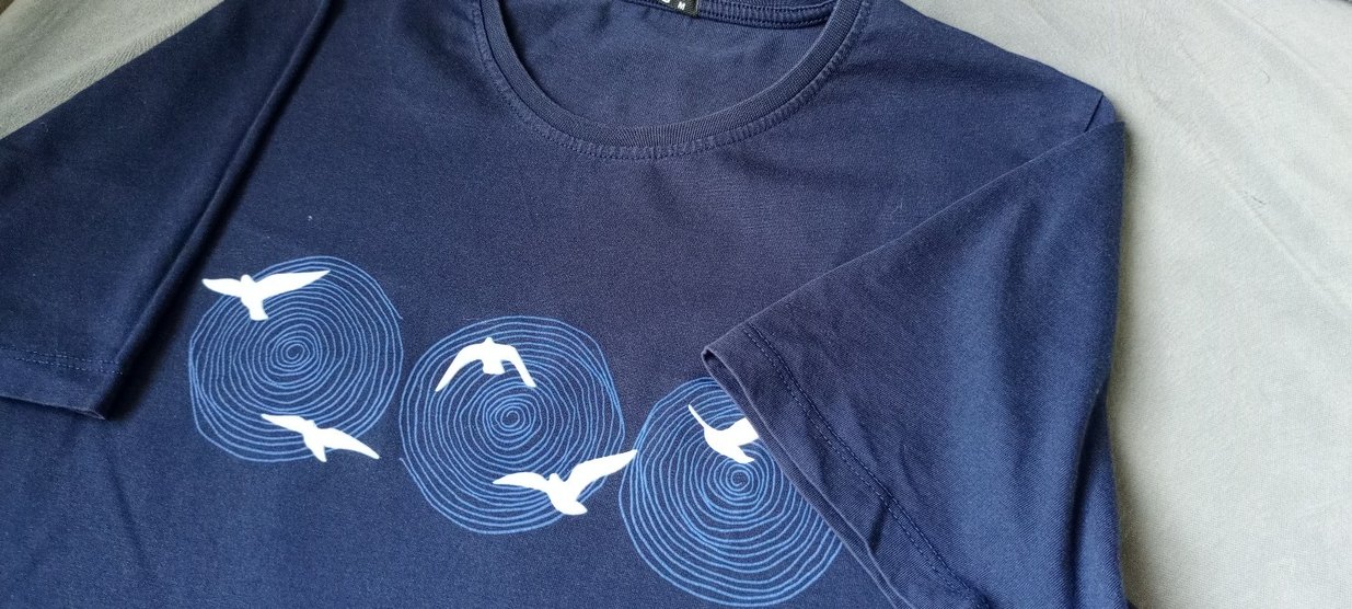 Erkek Mavi Baskılı tshirt - Görsel 2