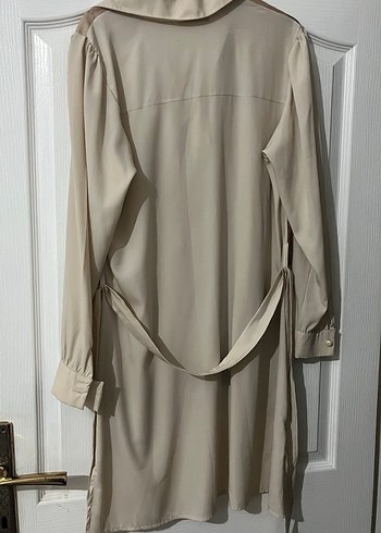 Bohem Uzun Kollu Bej Kadın Gömlek - Görsel 4