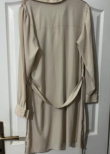 Bohem Uzun Kollu Bej Kadın Gömlek - Görsel 3