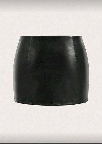 shein kemerli deri etek - Görsel 3