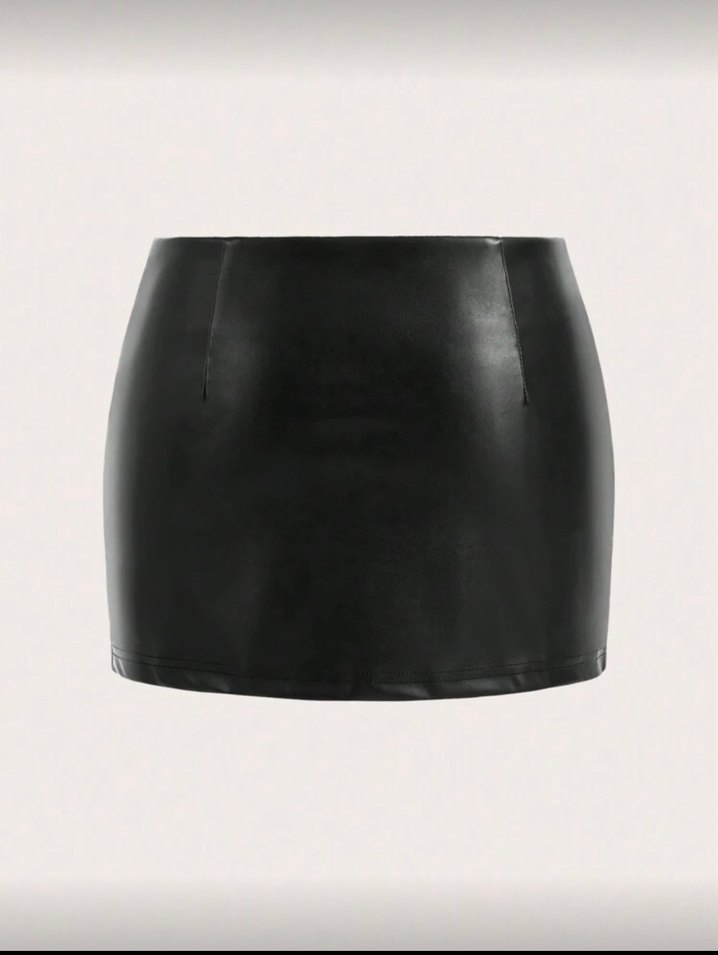 shein kemerli deri etek - Görsel 3