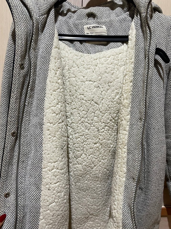 Gri Midi  Kaban Düğmeli - Görsel 3