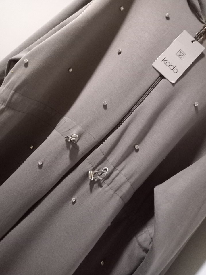 Boncuk İşlemeli  açık kahve Kadın Uzun Takım - Görsel 3