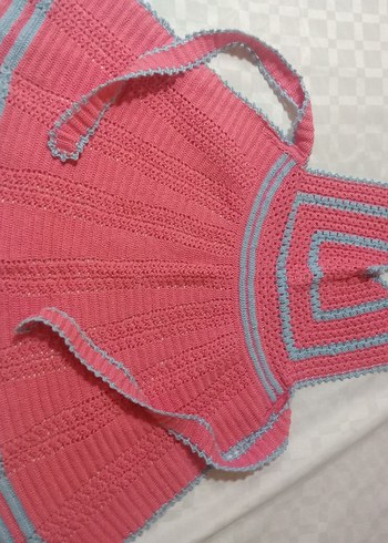 Pembe Örgü Mutfak Önlüğü - Görsel 2