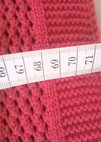 Kırmızı V Yaka Örgü Kadın Yelek - Görsel 5