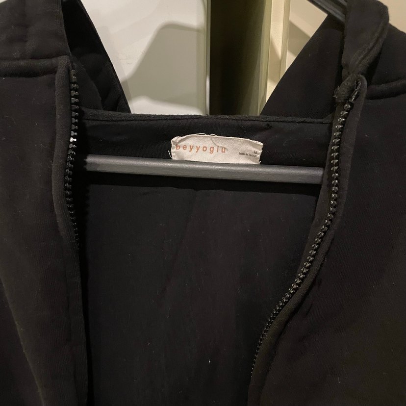 Kadın Siyah Fermuarlı Sweatshirt - Görsel 2