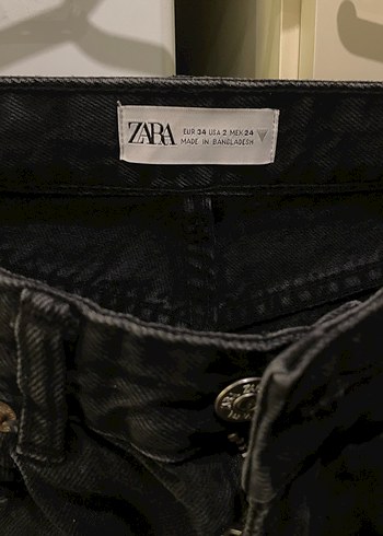 Kadın Siyah Bol Denim Pantolon - Görsel 2