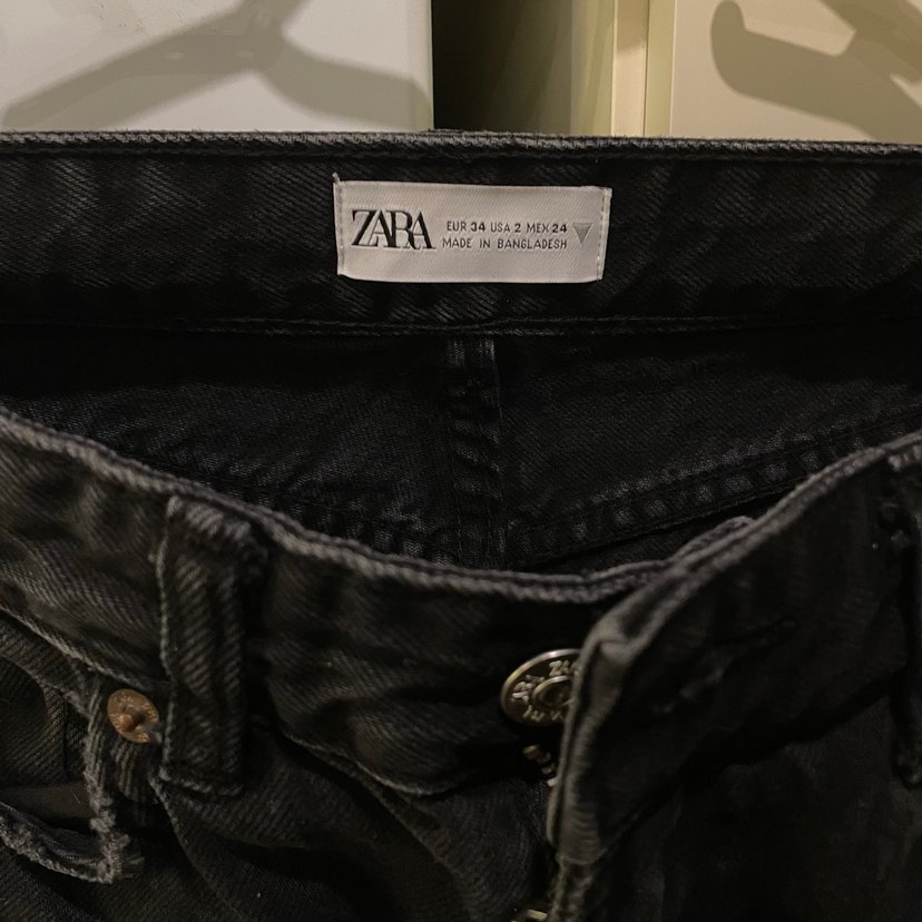 Kadın Siyah Bol Denim Pantolon - Görsel 2