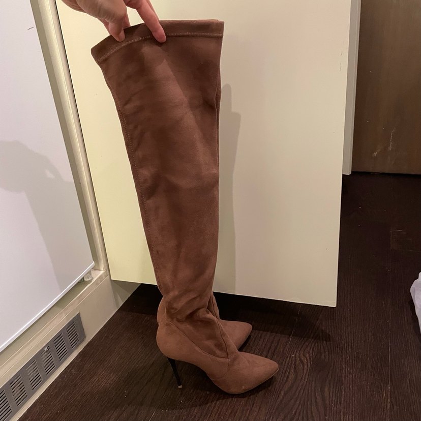 Kadın Kahverengi Süet Topuklu Bot - Görsel 2
