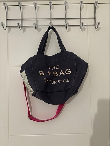 Yeni tote bag az kullanılmış pembe kulplu çanta