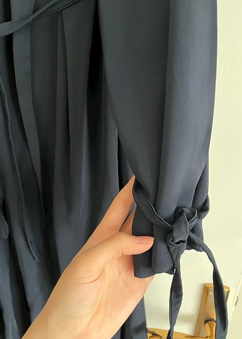 Kübra ertaş Lacivert Trençkot - Görsel 3