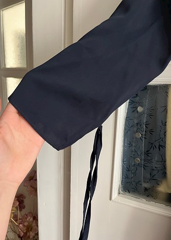 Kübra ertaş Lacivert Trençkot - Görsel 4